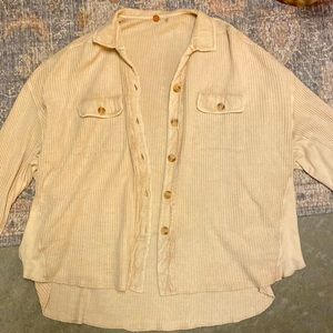 TAN “FREE PEOPLE” OVERSIZED SWEATER